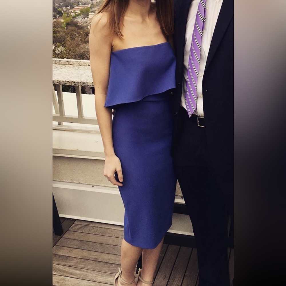 Strapless LIKELY Blue midi Dress